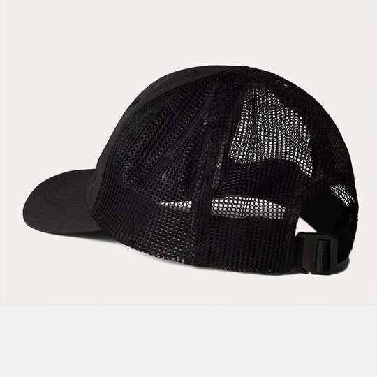 Horizon Trucker cap with classic trucker design, mesh back, adjustable snapback, curved visor, and The North Face logo