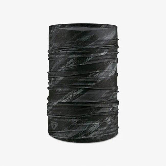 Thermonet black patterned multifunctional headwear.
