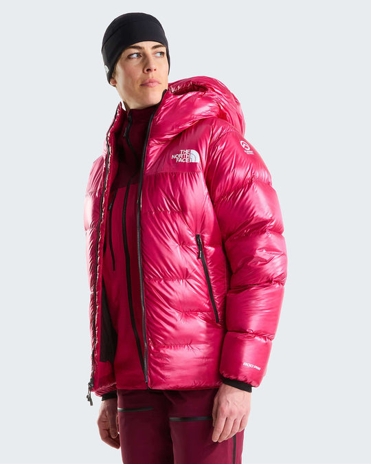 The North Face W Summit Pumori Down Parka - Lali Guran - open front on model