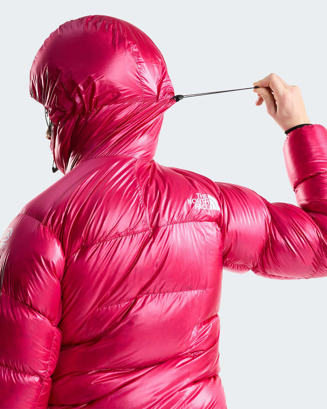 The North Face W Summit Pumori Down Parka - Lali Guran - rear hood adjustment detail