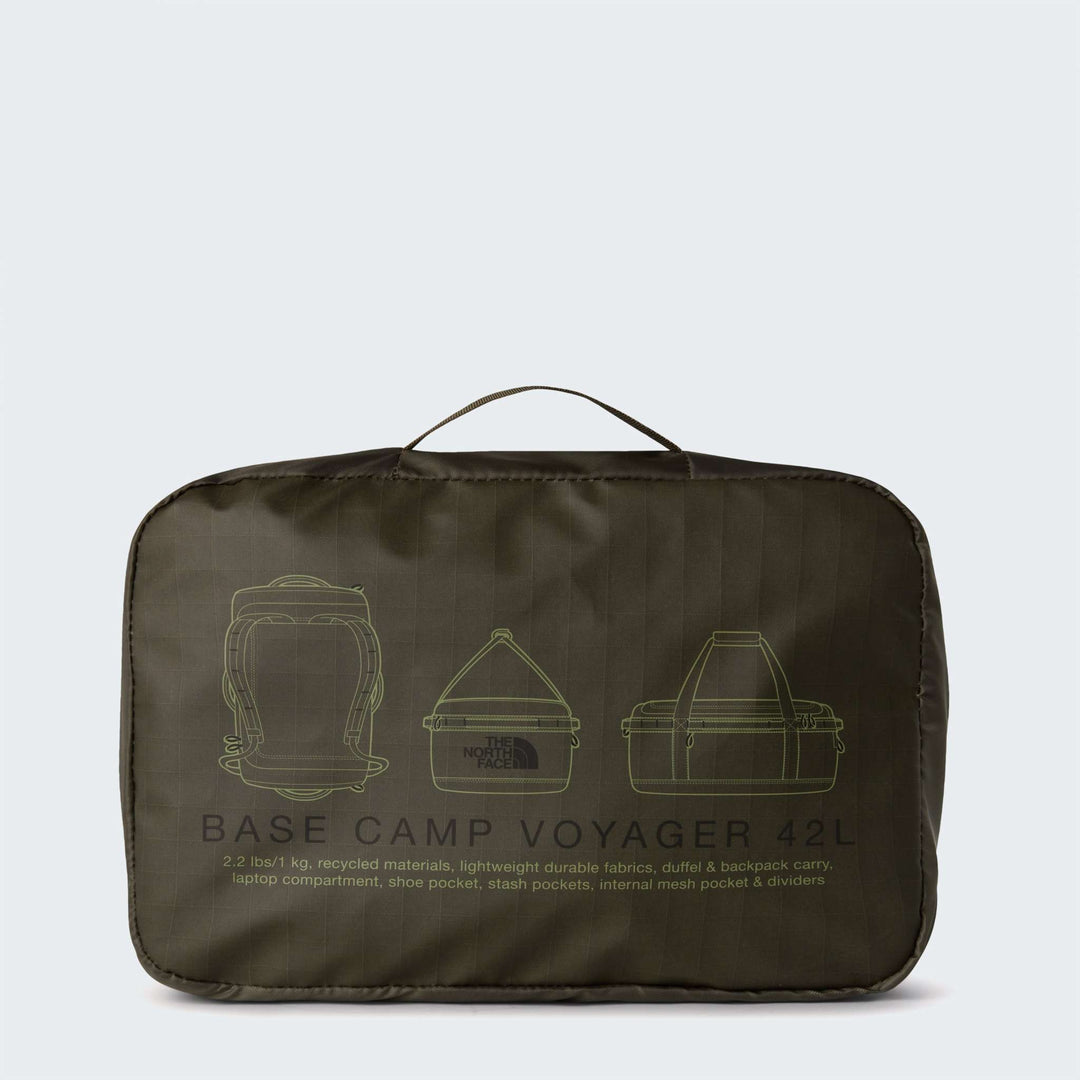 The North Face Base Camp Voyager Duffel 42L - New Taupe Green/TNF Black-NPF - ALT5