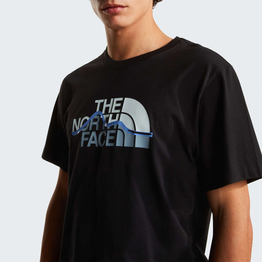 The North Face M Mountain Line Regular Short Sleeve Tee - Tnf Black - detail_chest_print