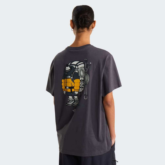 The North Face U Gear Up Get Out Rlx Ss Tee-Graphic Anthracite Grey ALT12