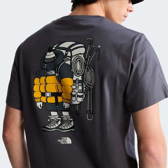 The North Face U Gear Up Get Out Rlx Ss Tee-Graphic Anthracite Grey ALT5