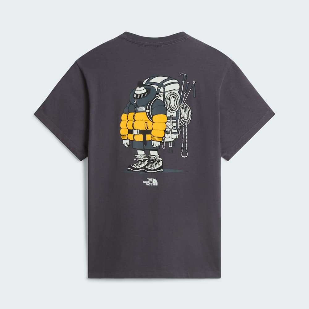The North Face U Gear Up Get Out Rlx Ss Tee-Graphic Anthracite Grey HERO