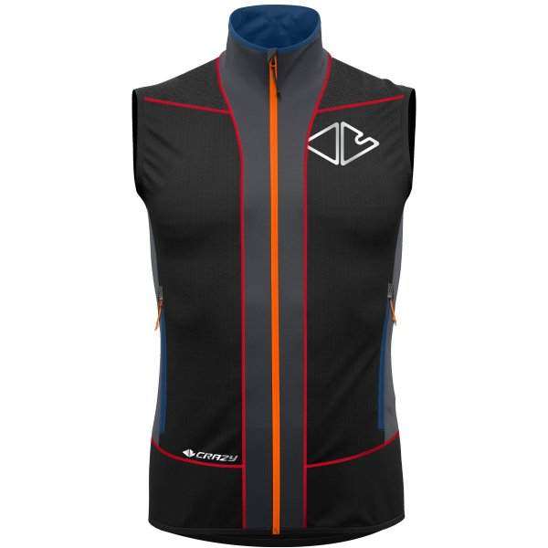 Vest Avenger Light hybrid soft shell mountain vest with high collar and zip pockets