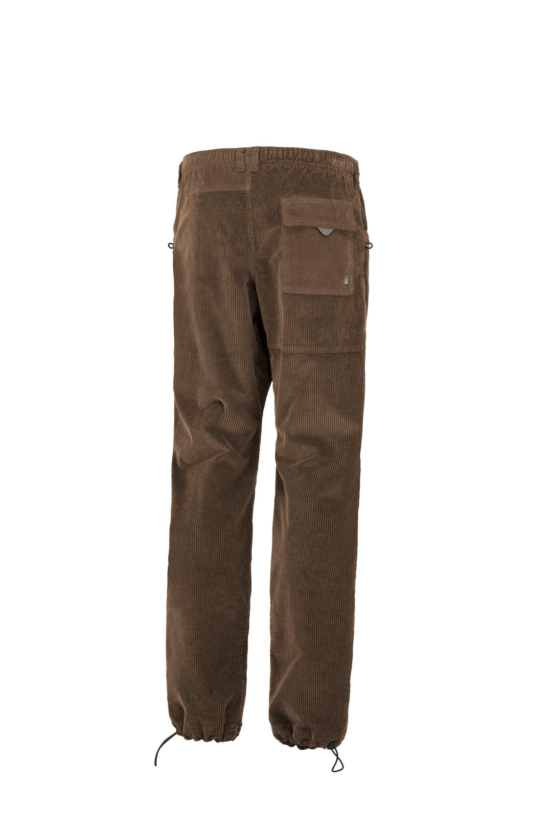 Pantaloni Mont1 V in velluto a coste marrone, con tasche cargo posteriori e orli regolabili con coulisse.
