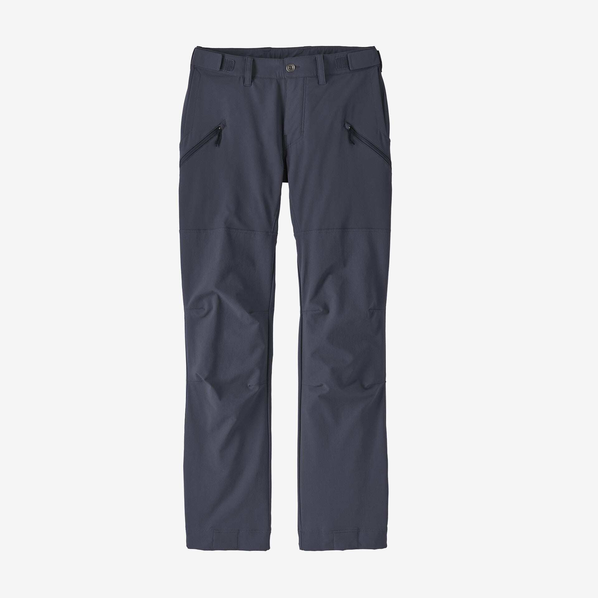 Women's Point Peak Trail Pants in dark color, showcasing slim fit and zippered pockets on a white background.