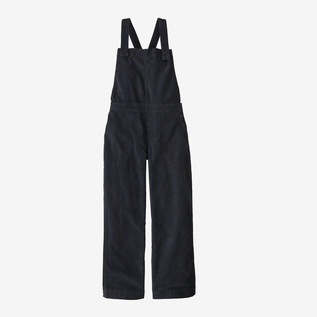 Women's cropped corduroy overalls with adjustable straps and multiple pockets, designed for comfort and flexibility, fair trade certified.