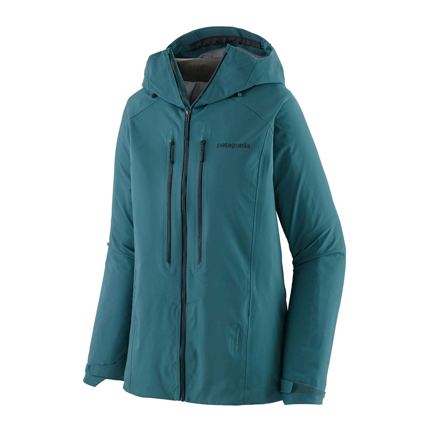 Women's Stormstride Jacket, teal, with adjustable hood, multiple zippered pockets, and waterproof H2No™ fabric.