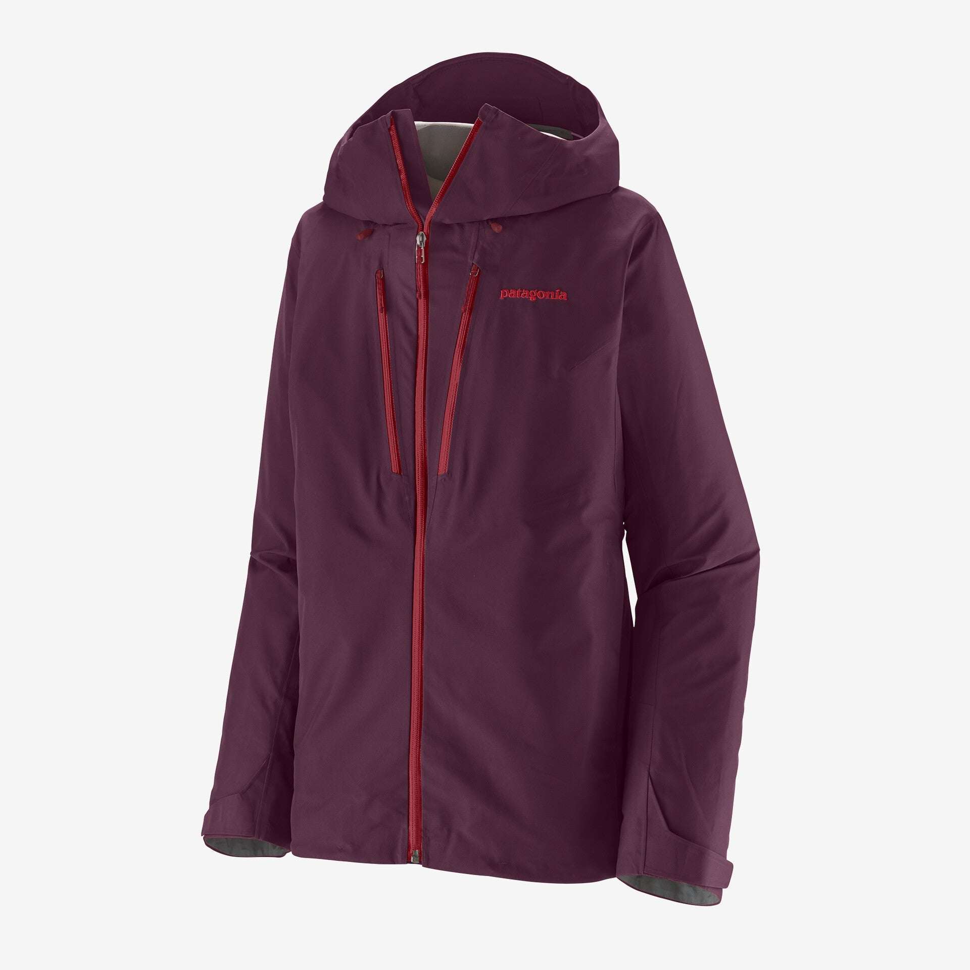 Women's Triolet Jkt in purple with GORE-TEX fabric and RECCO® reflector, designed for alpine conditions and Fair Trade Certified™ manufacturing.