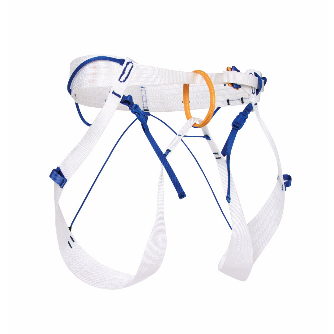 Choucas Harness, lightweight alpine climbing gear with adjustable waist and gear loops.