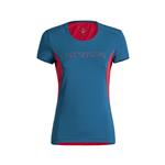 Run Logo T-Shirt Woman, Blu Ottanio/Rosa Sugar (8304)