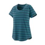 W'S Cap Cool Trail Shirt, Furrow Stripe: Abalone Blue | Size S